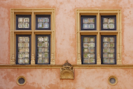 Facade of Gadagne Museum in Lyonの写真素材