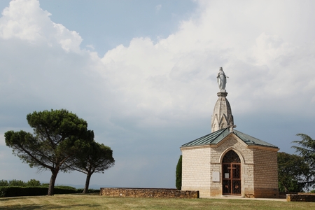 Chapel of Notre Dame de Buisante in Beaujolais, Franceの写真素材