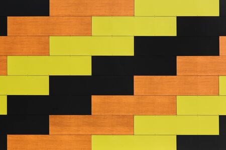 Multicolored wooden facadeの写真素材