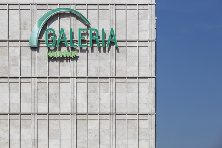 Berlin, Germany - September 6, 2014: Galeria Kaufhof at Alexanderplatz in Berlin. Galeria Kaufhof is a german department store chain and one of Europe's leading ones.のeditorial素材