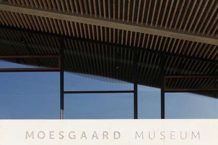 Aarhus, Denmark - October 23, 2015: Moesgaard museum is situated at Moesgaard manor in Hojbjerg, a suburb of Aarhus, Denmark. It is a museum dedicated for archeology and ethnography.のeditorial素材