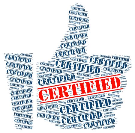 Certified word cloud conceptの写真素材