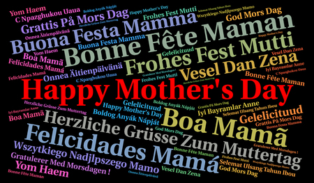 Happy Mother's day in different languagesの写真素材