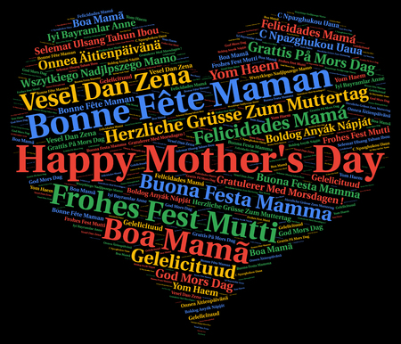 Happy Mother's day in different languagesの写真素材