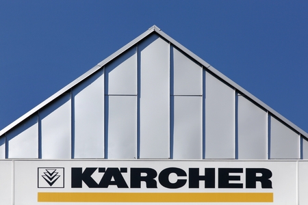 Aarhus, Denmark - June 11, 2016: Karcher is a German family owned company that operates worldwide and is known for its high pressure cleaners floor care equipmentのeditorial素材