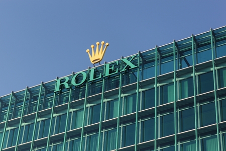 Geneva, Switzerland - August 14, 2016:  Rolex offices and heaquarter in Geneva. Rolex manufacture, distribute and service wristwatches sold under the Rolex and Tudor brandsのeditorial素材