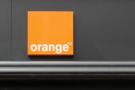 Firminy, France - August 17, 2016: Orange formerly France Telecom, is a French multinational telecommunications corporation. Orange has been the company's main brand for mobile, landline and internetのeditorial素材