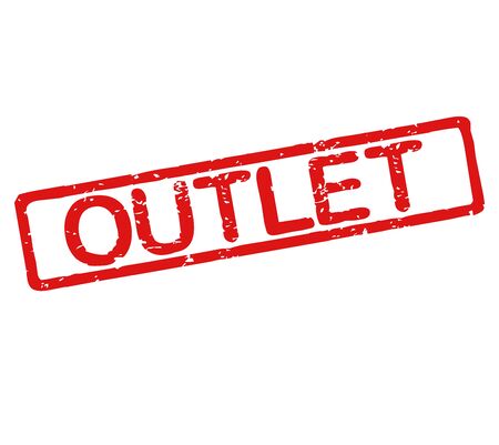 Rubber stamp with text outletの写真素材
