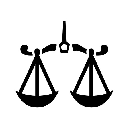 Law scale icon illustrationの写真素材