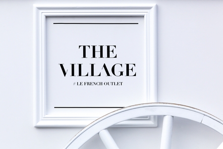 Villefontaine, France - May 24, 2018: The village on wall. The Village is a French outlet village opened since May 18, 2018, in Villefontaine in the department of Isere near Lyonのeditorial素材
