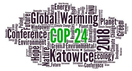 COP 24 in Katowice, Poland word cloudの写真素材
