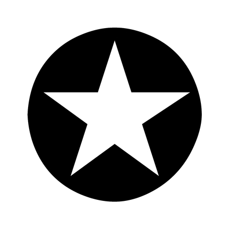 Star in circle iconの写真素材