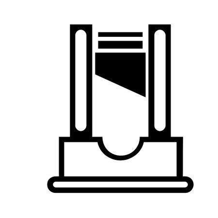 Guillotine icon illustration with a white backgroundの写真素材