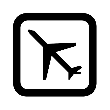 Takeoff aircraft symbol iconの写真素材
