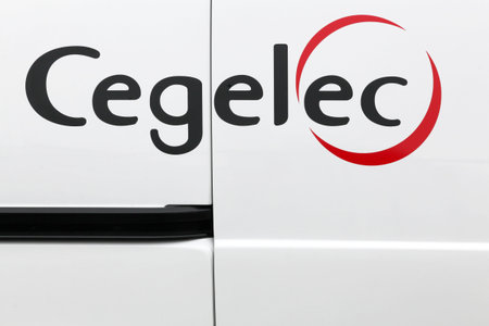 Lyon, France - October 25, 2018: Cegelec logo on a car. Cegelec is a French electrical engineering...
