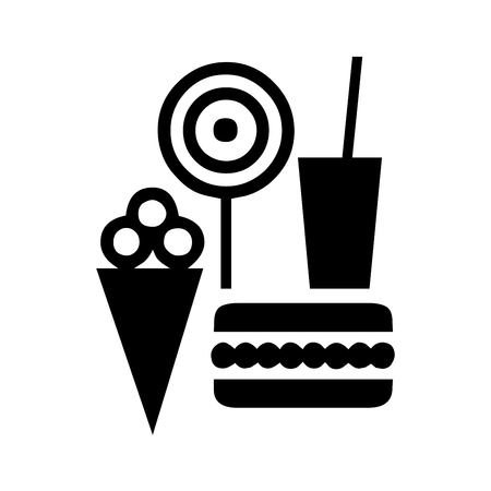 Fast food and confectionery sign iconの写真素材