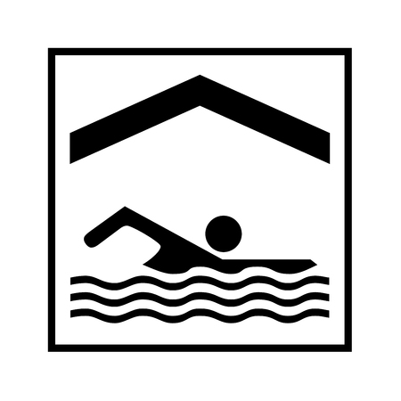 Swimming pool symbol iconの写真素材