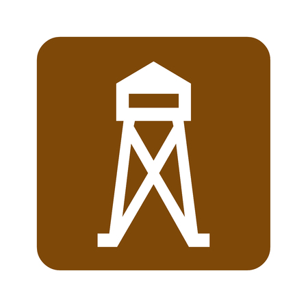 Brown fire tower recreational signの写真素材