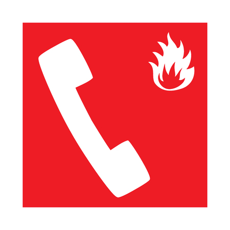 Fire telephone symbol illustrationの写真素材