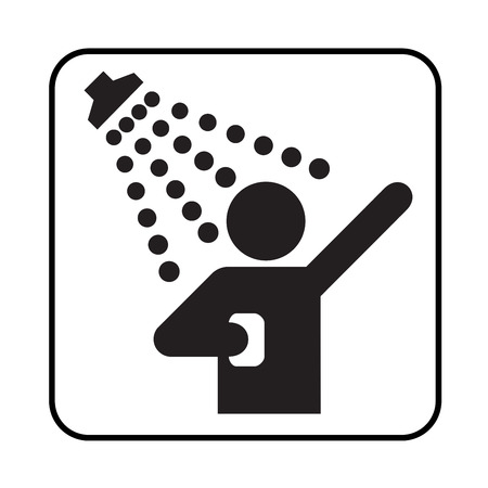 Shower sign pictogram illustrationの写真素材