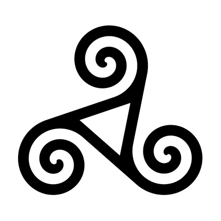Triskelion with hollow triangle symbol iconの写真素材