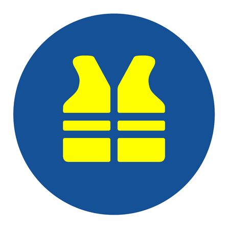 Safety yellow vest must be worn signの写真素材