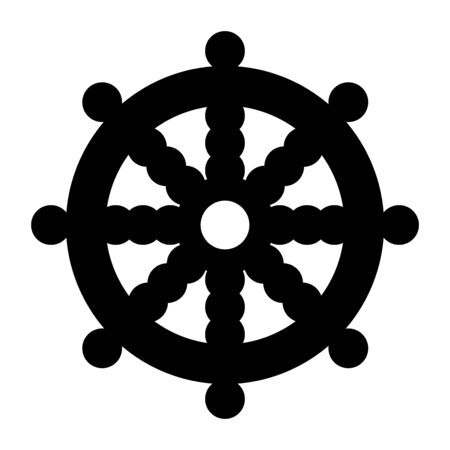 Wheel of Dharma, Dharmachakra symbolの写真素材