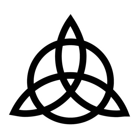 Triquetra symbol with a white backgroundの写真素材