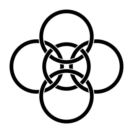 Borromean cross symbol illustrationの写真素材