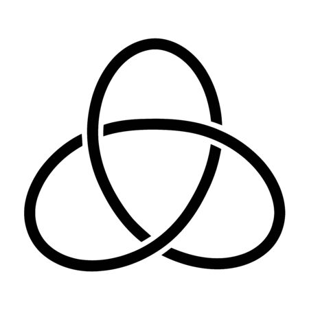 Trefoil knot symbolの写真素材