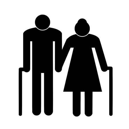 Elderly couple symbol iconの写真素材