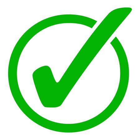 Green check mark iconの写真素材
