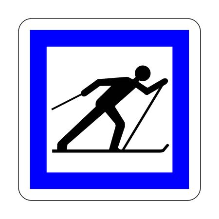 Cross-country skiing symbolの写真素材