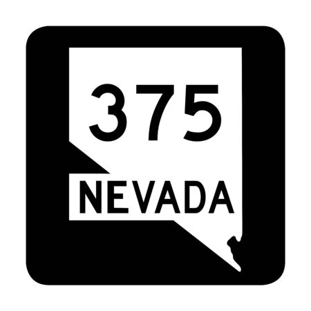 Nevada state route 375 signの写真素材