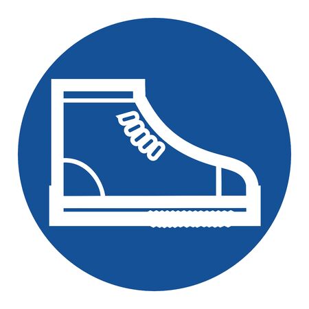 Wear foot protection safety signの写真素材