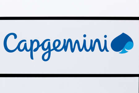 Viby, Denmark - March 24, 2019: Capgemini logo on a building. Capgemini is a French multinational professional services and business consulting corporation headquartered in Paris, Franceのeditorial素材