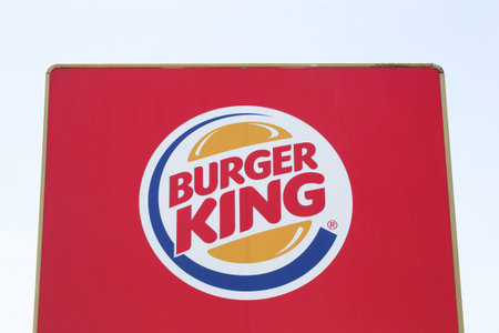 Pierre-Benite, France - May 21, 2020: Logo of the fast food chain Burger King. Burger King is a...