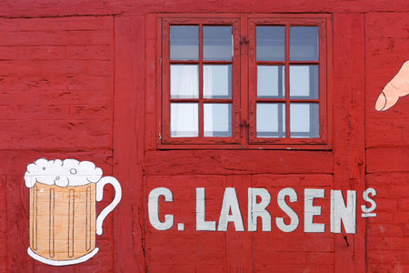 Aarhus, Denmark - June 20, 2015: Facade in the old town in Aarhus, Denmark called "Gamle By" in Danish languageのeditorial素材