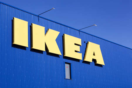 Saint Etienne, France - June 21, 2020: IKEA store in France. IKEA is a multinational group of companies that designs, sells ready-to-assemble furnitureのeditorial素材