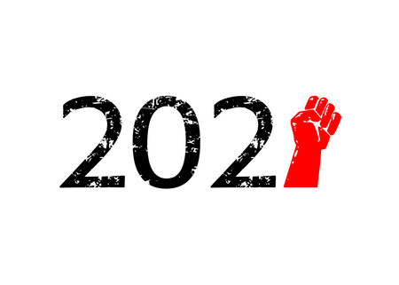 Fist 2021 symbol illustration