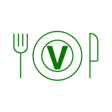 Vegan symbol icon illustrationの写真素材