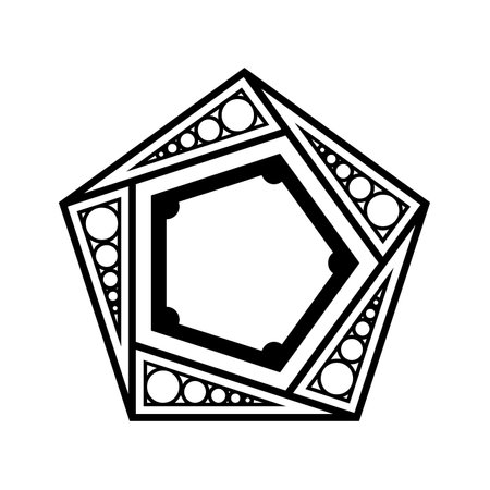 Pentagonal symbol icon illustration
