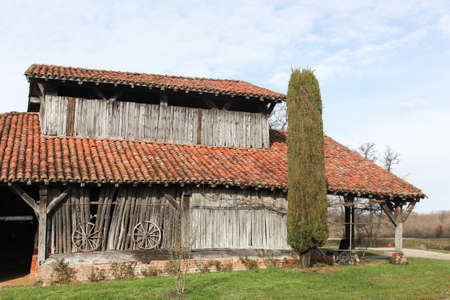 Old tilery in Saint Paul de Varax, France called carroniÃ¨re in french languageの写真素材