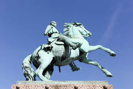 Statue of Absalon on Hojbro square in Copenhagen, Denmarkのeditorial素材