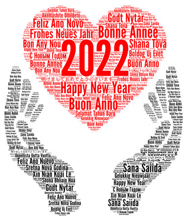 Happy New Year 2022 in different languages