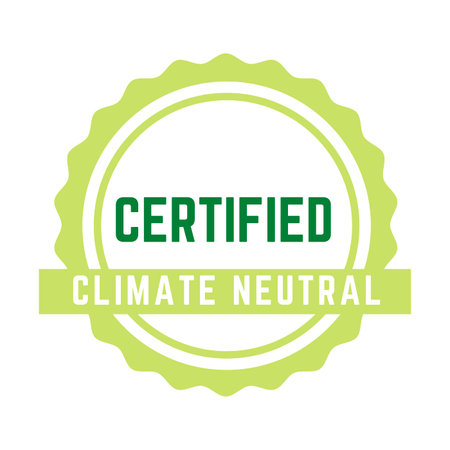 Certified climate neutral symbol iconの写真素材