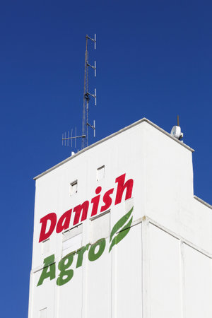 Rudkobing, Denmark - August 13, 2020: Danish Agro is a cooperative farm supply company headquartered in Karise south of Copenhagen, Denmarkのeditorial素材