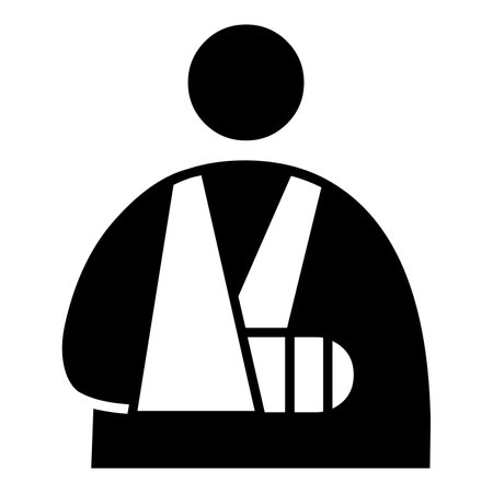 broken arm symbol iconの写真素材
