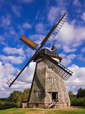 A wind mill in Benz (Germany).の写真素材