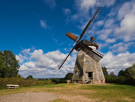 A wind mill in Benz (Germany).の写真素材